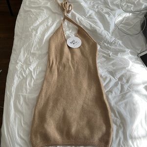 Princess polly Blair dress beige XS/S NWT